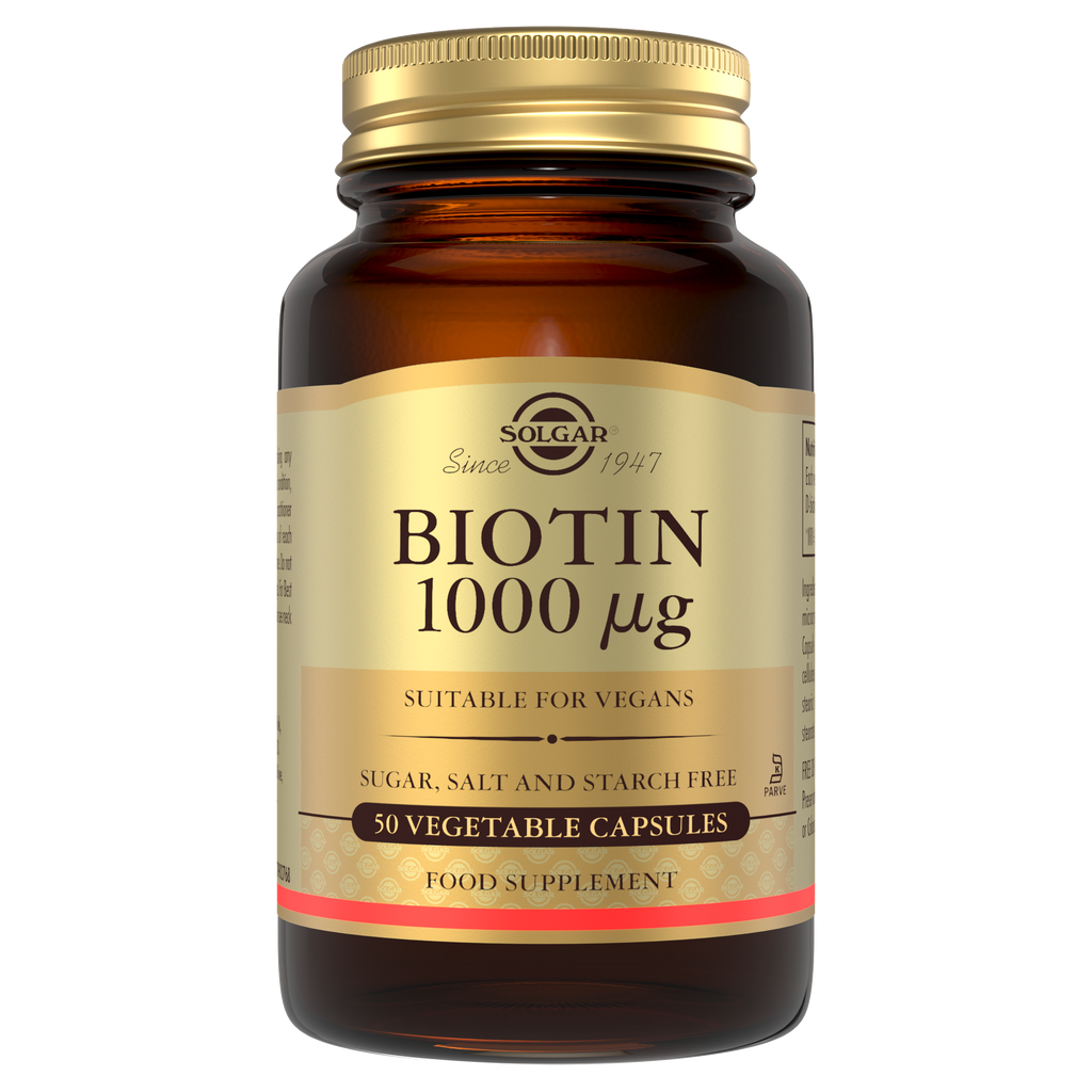 Solgar Biotin 1000 mcg Vegetable Capsules - Pack of 50