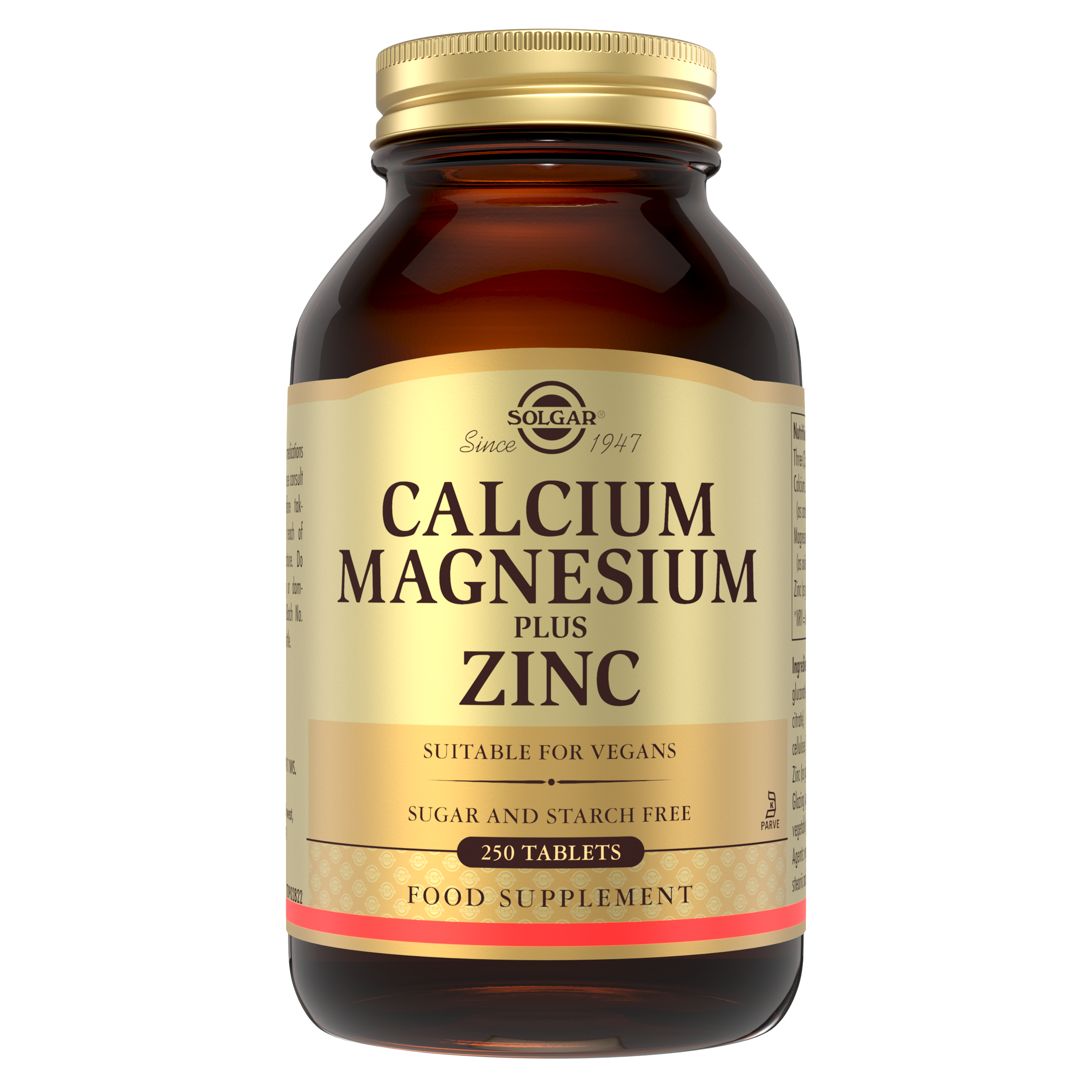 Solgar Calcium Magnesium Plus Zinc Tablets