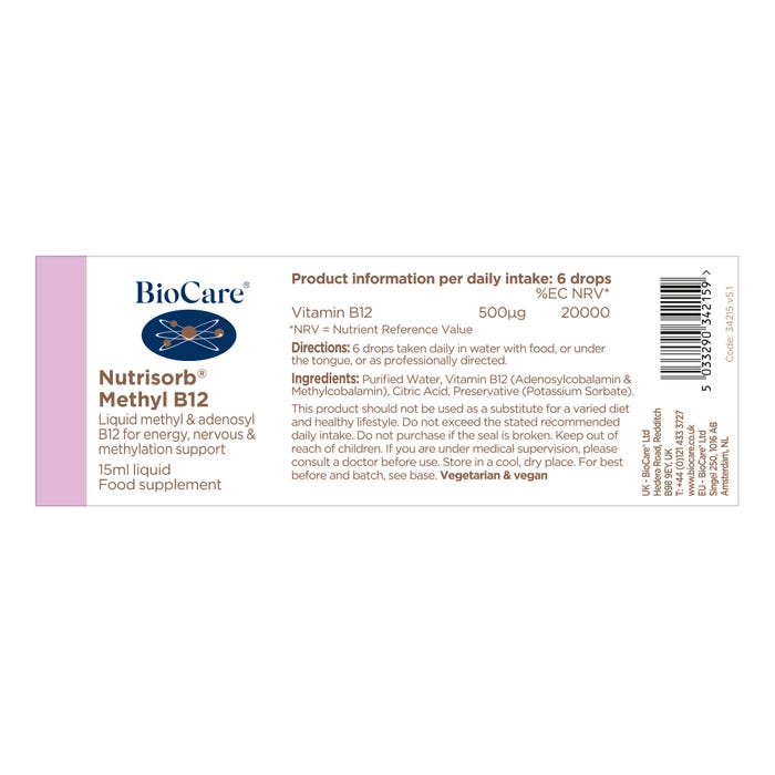 Biocare Nutrisorb®  Methyl B12 15ml