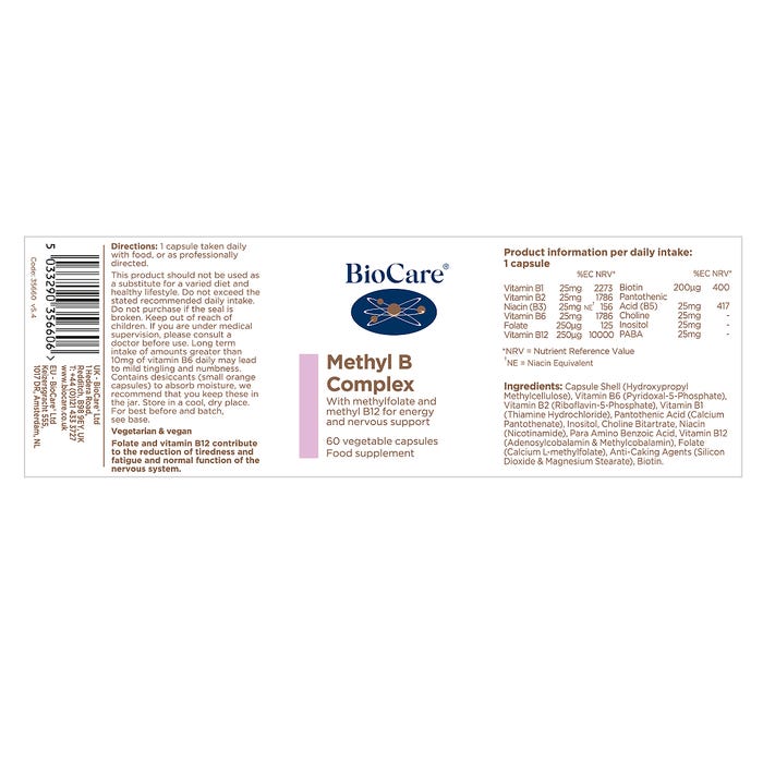 Biocare Methyl B Complex 60 Capsules