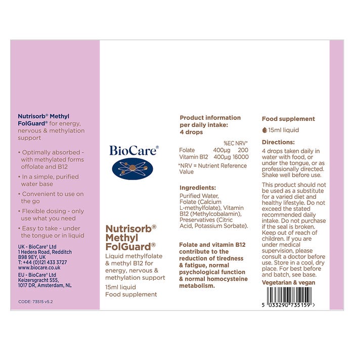 Biocare Nutrisorb® Methyl FolGuard® 15ml