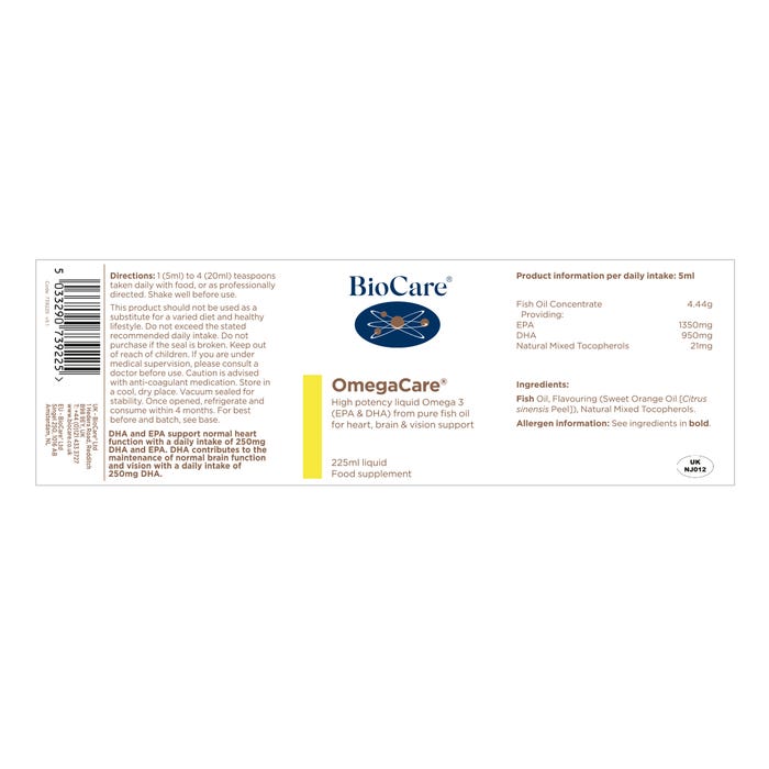 Biocare OmegaCare® 225ml