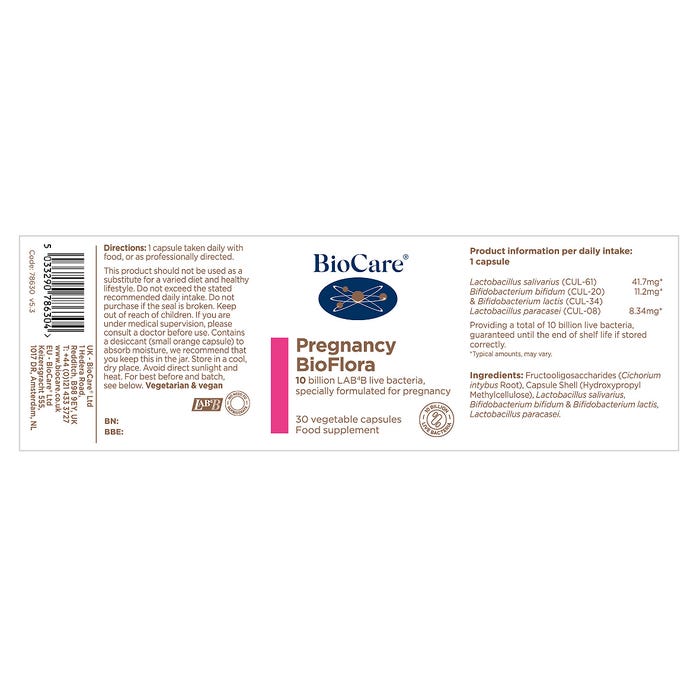 Biocare Pregnancy BioFlora 30 Capsules