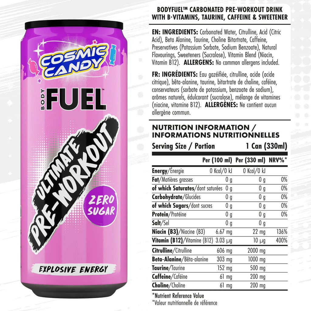 Applied Nutrition BODYFUEL™ Pre Workout Energy Drink 330ml