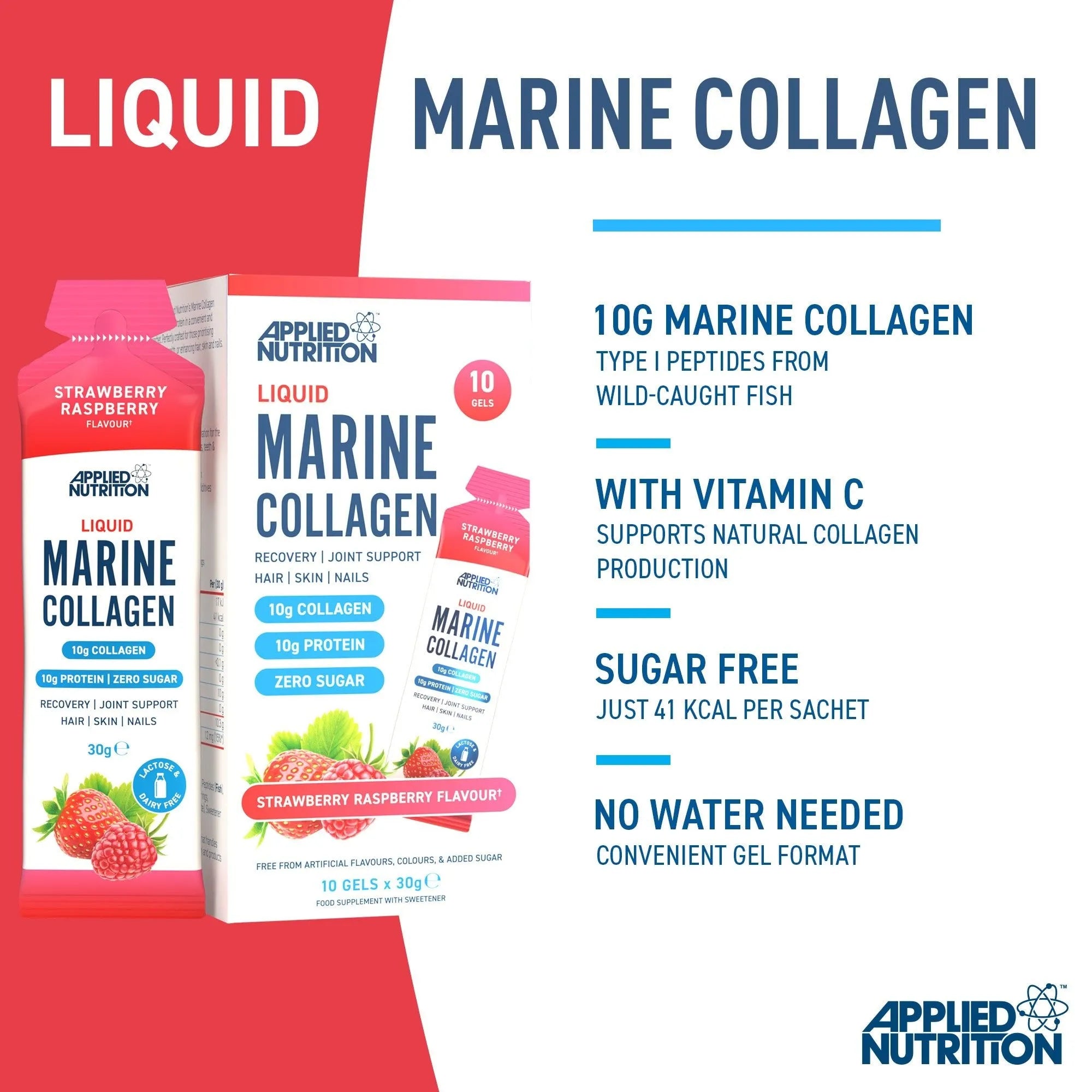Applied Nutrition Liquid Marine Collagen (Pack of 10)