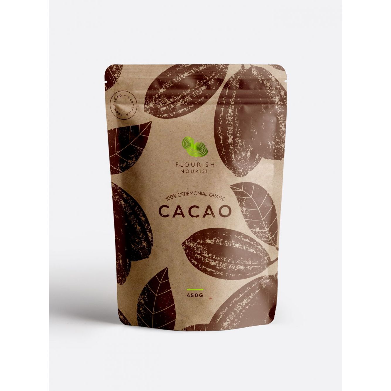 Flourish Nourish Ceremonial Grade Organic Cacao 450g