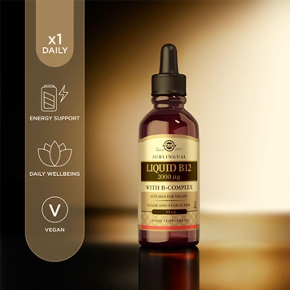 Solgar Liquid B12 2000 mcg with B-Complex - 59 ml