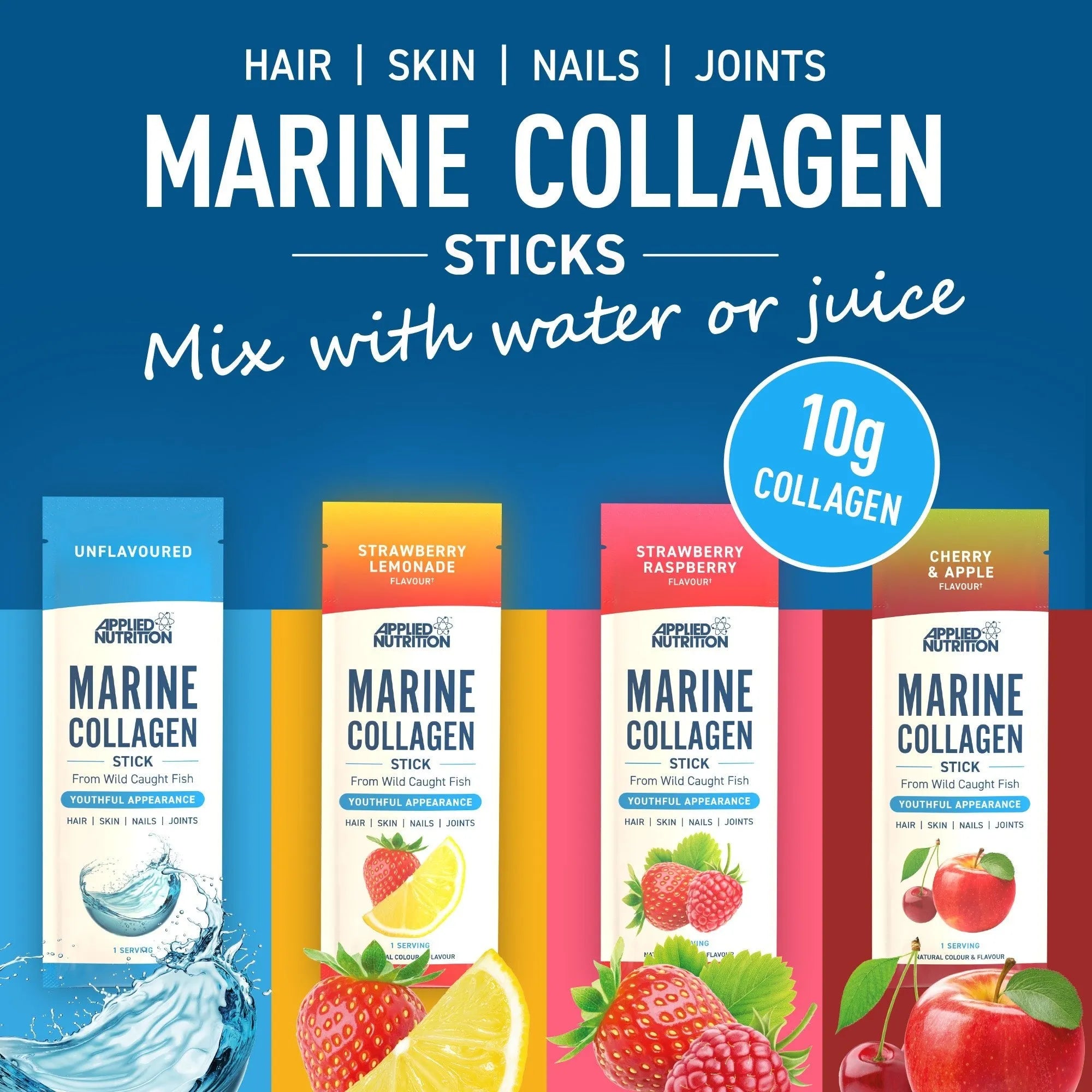 Applied Nutrition Marine Collagen Stick Pack (Pack of 10)