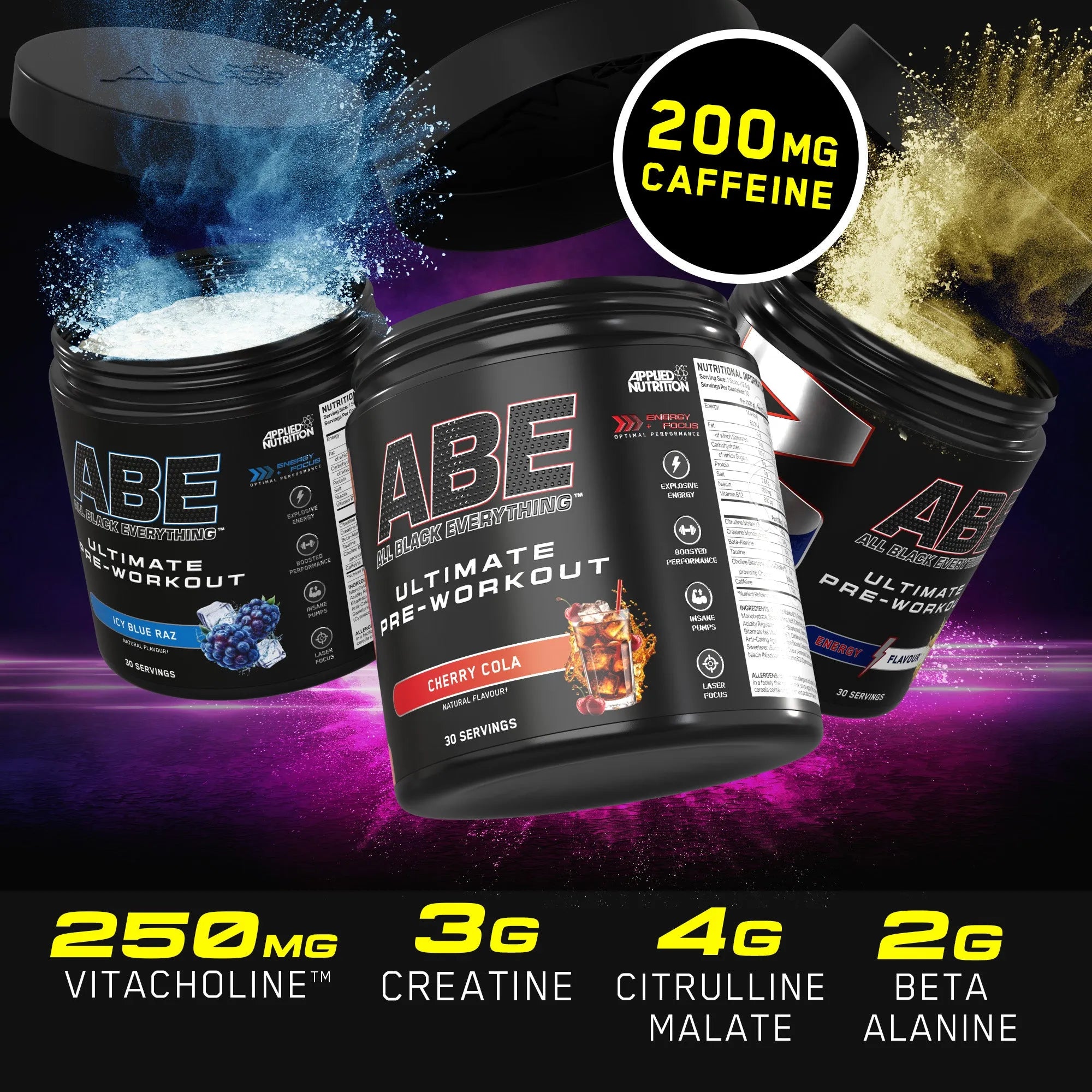 Applied Nutrition ABE All Black Everything - Extremely Potent Pre-Workout Powder - 30 Servings