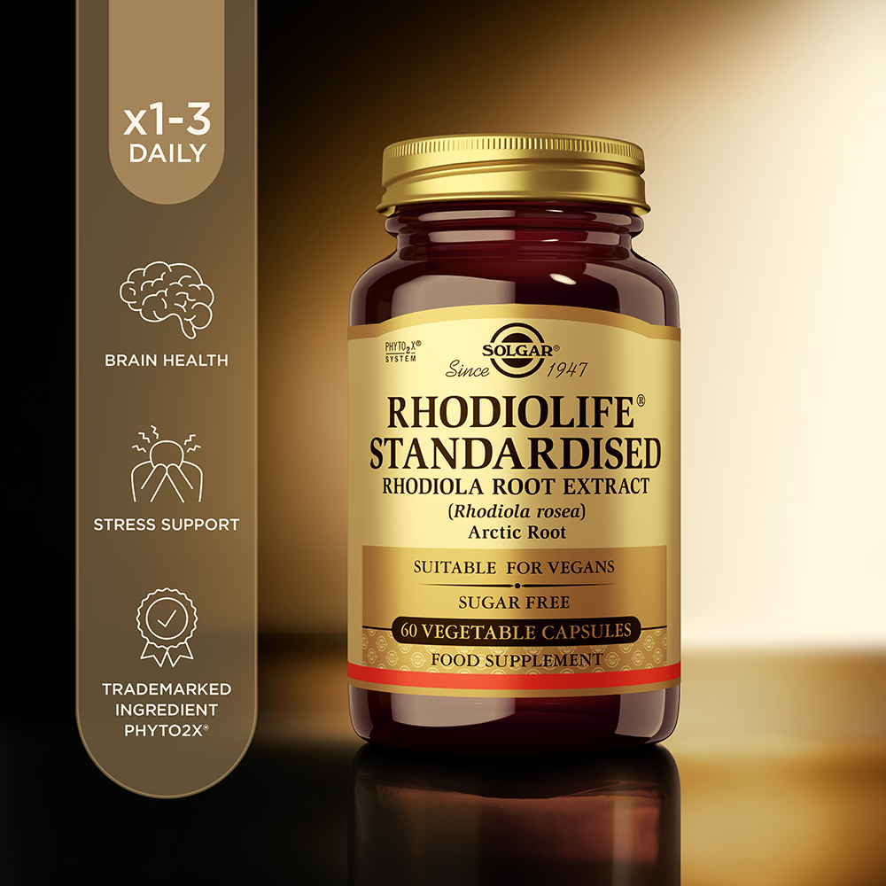 Solgar SFP Rhodiola Root Extract Vegetable Capsules - Pack of 60