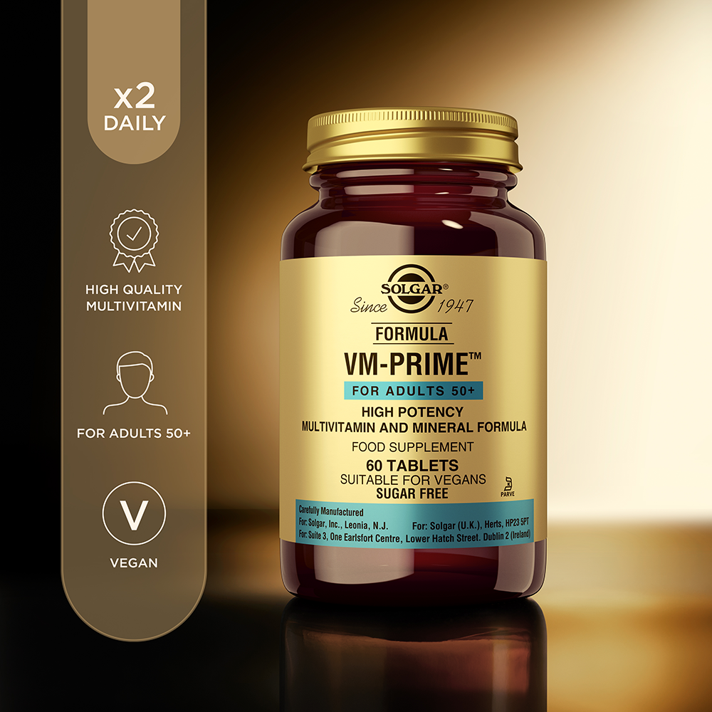 Solgar Formula VM-Prime  for Adults 50 Plus Multivitamin Tablets - Pack of 60
