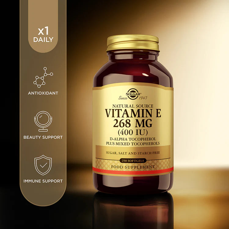 Solgar Natural Source Vitamin E 268 mg (400 IU) Softgels