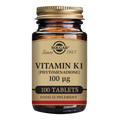 Solgar Vitamin K1 (Phytomenadione) 100 mcg Tablets - Pack of 100