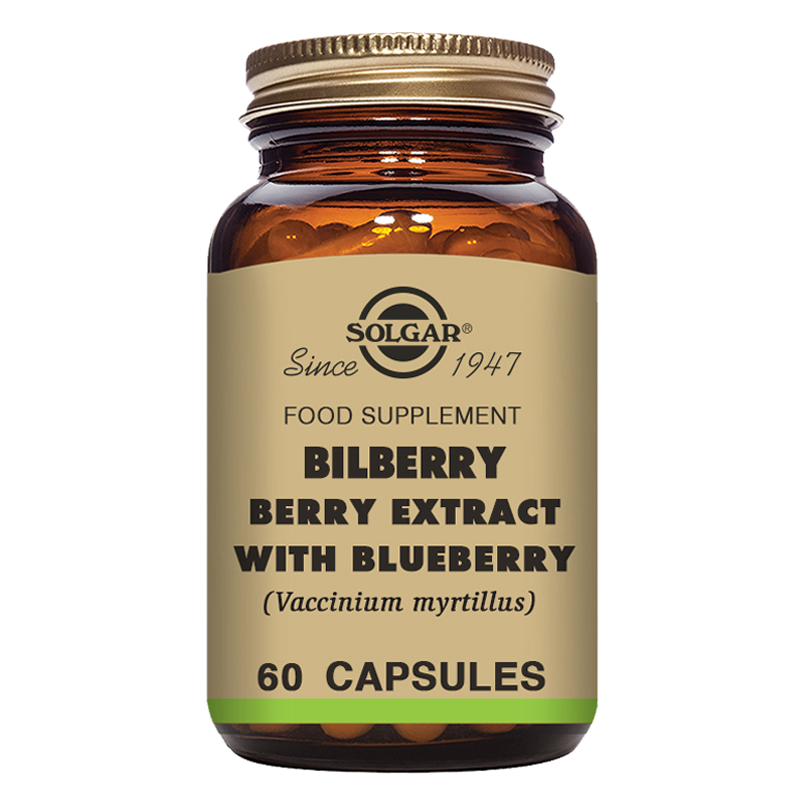 Solgar Bilberry Berry Extract with Blueberry Vegetable Capsules - Pack of 60