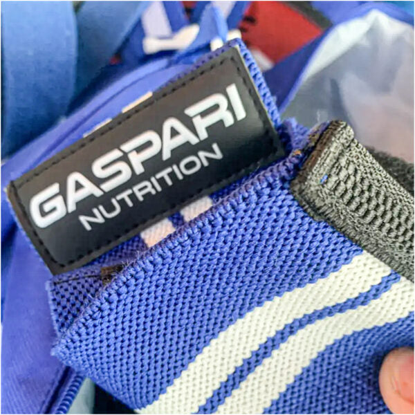 Gaspari WRIST WRAPS – Rubber Logo Black/Blue