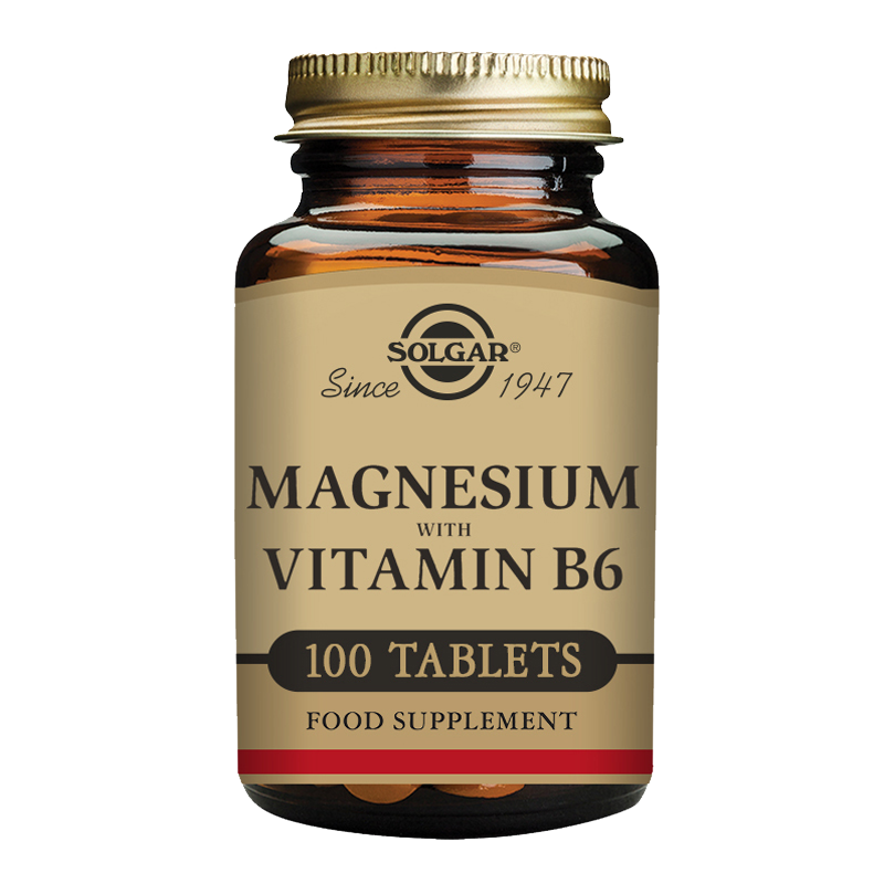 Solgar Magnesium with Vitamin B6 Tablets - Pack of 100