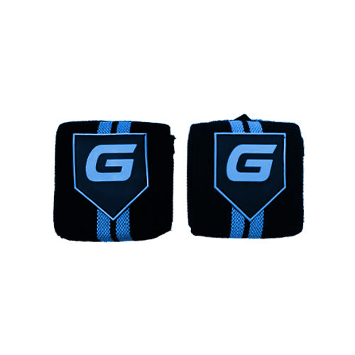 Gaspari WRIST WRAPS – Rubber Logo Black/Blue