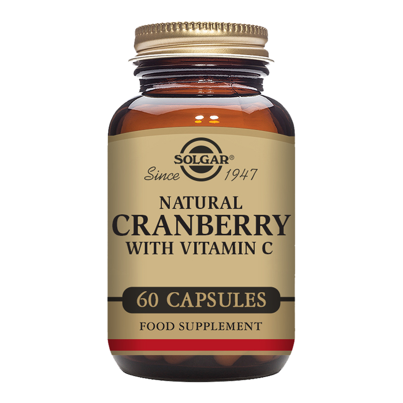 Solgar Natural Cranberry with Vitamin C Vegetable Capsules - Pack of 60